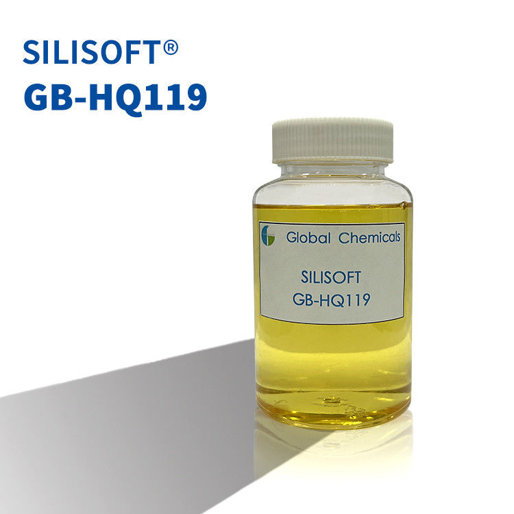 Silicone hydrophile à haute concentration SILISOFT GB-HQ119 pour la finition des poignées des tissus d'impression en coton et T/C