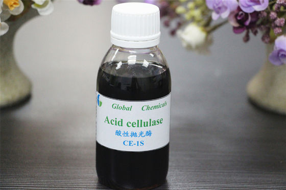 Enzyme de cellulase acide brun de faible poids CE -1S pour les produits chimiques de lavage de denim
