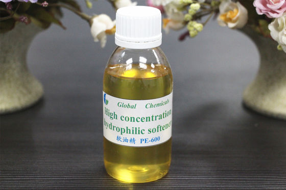 Légèrement jaune, liquide, adoucisseur cationique PE-600 à haute concentration, hydrophile