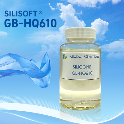 Bloc de silicone lisse et doux SILISOFT GB-HQ610 utilisé pour les tricots de coton, les tissés de coton et leurs mélanges, ainsi que pour les tissus Lycra, avec un excellent effet de douceur et de souplesse