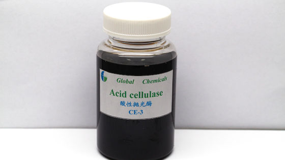 Enzymes textiles liquides bruns Acide cellulase Enzyme CE-3 avec des produits chimiques textiles