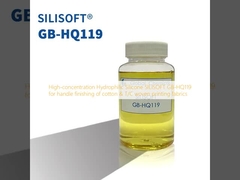 Silicone hydrophile à haute concentration SILISOFT GB-HQ119 pour la finition des poignées des tissus d'impression en coton et T/C