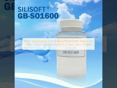 Amino Modifié (Av=0,55 Mmol/g) Polysiloxane, donne une poignée douce, moelleuse, pleine et lisse au coton, à la laine, au polyester et à l'étain