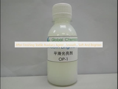 Après avoir terminé l' agent auxiliaire textile, lisse, doux et lumineux