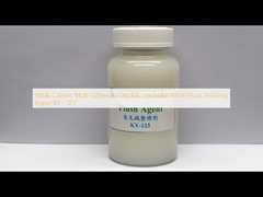 Agents de finition poly-actifs cationics faibles Amino silicone blanc laiteux en peluche