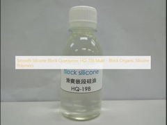 Copolymère de silicone en bloc lisse HQ-198 Polymères organiques de silicone en multi-blocs