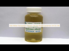 Huile de copolymère en silicone organique de bloc transparent jaune pâle QS-318