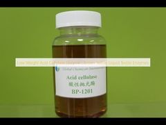 Enzyme de cellulase acide faible en poids, enzyme textile liquide jaune brun