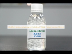 Copolymère d'amino-polysiloxane modifié de silicone aminé cationique faible