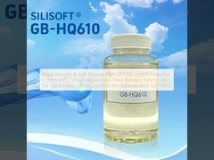 Bloc de silicone lisse et doux SILISOFT GB-HQ610 utilisé pour les tricots de coton, les tissés de coton et leurs mélanges, ainsi que pour les tissus Lycra, avec un excellent effet de douceur et de souplesse
